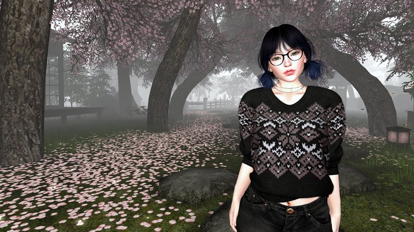 My avatar in a tranquil garden.